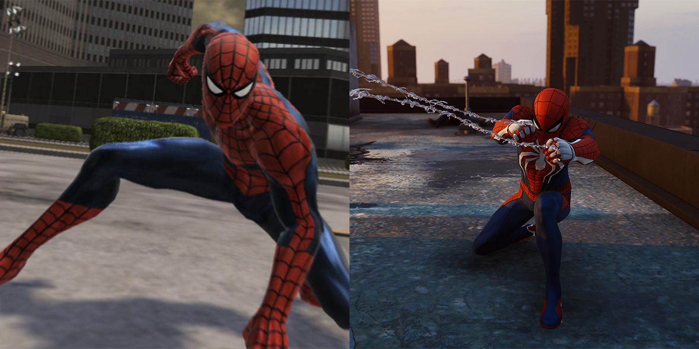 Spider Man Web of Shadows compared to Spider Man PS4