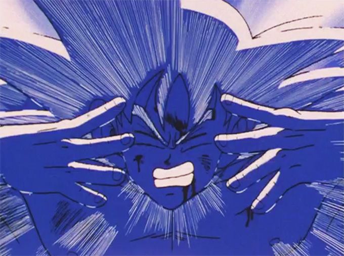 Goku uses solar Flare dragon Ball z
