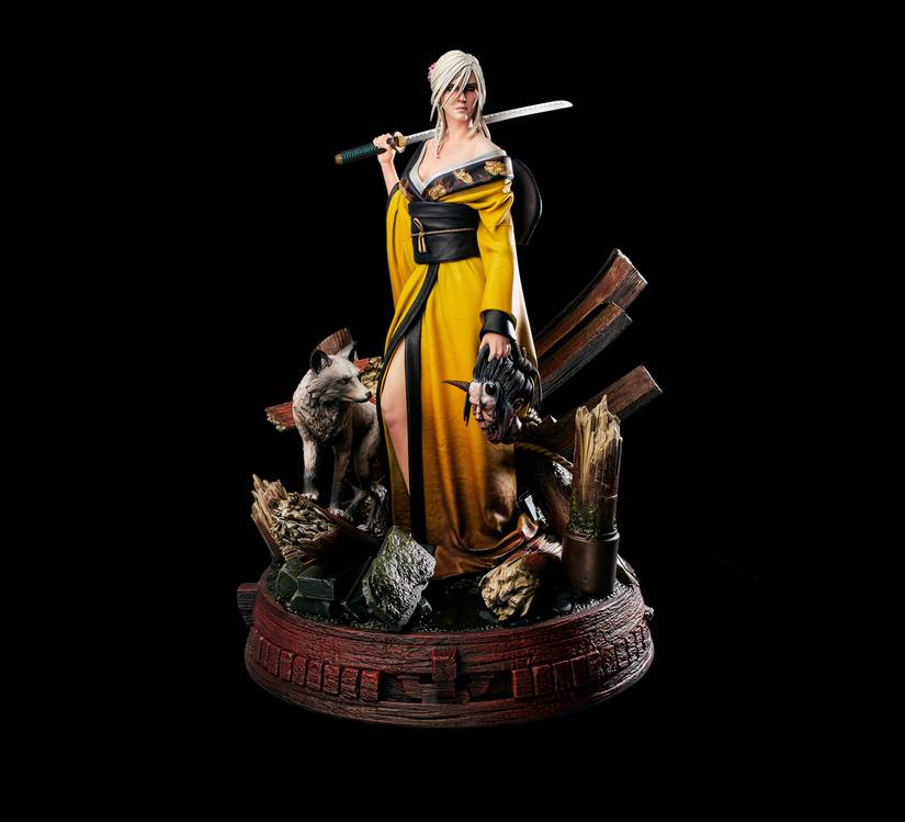 ciri with kitsune holding yokai head