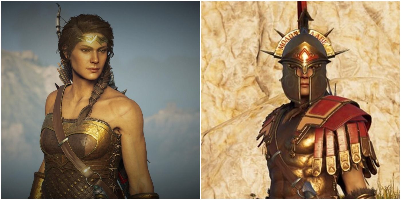 Assassins Creed Odyssey Kassandra Outfits Collage Amazon Spartan War Hero
