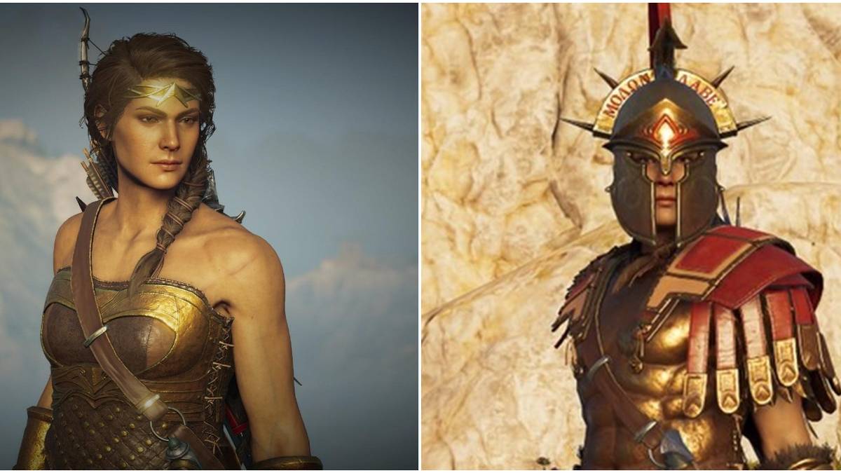 Assassins Creed Odyssey Kassandra Outfits Collage Amazon Spartan War Hero