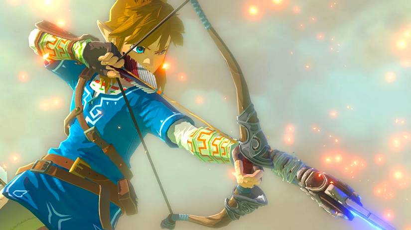 Link with bow.