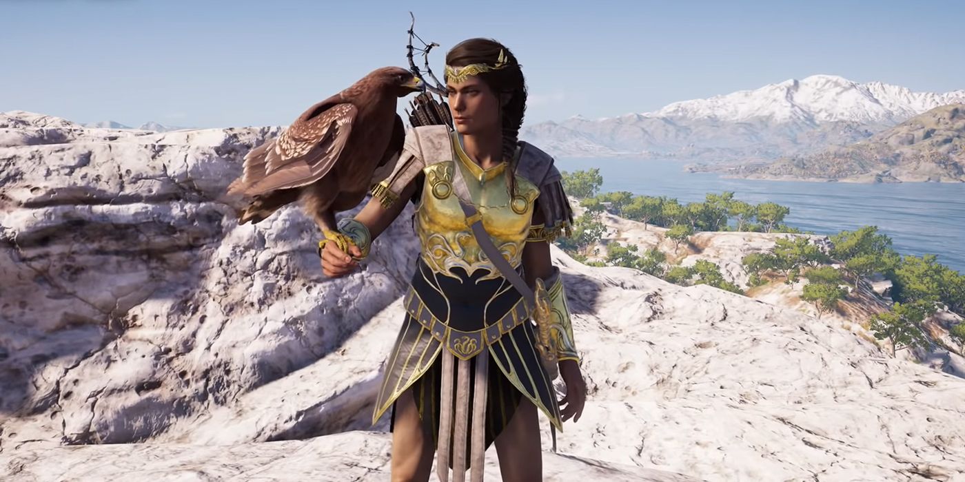 Assassins Creed Odyssey Demigod Set Kassandra With Bird