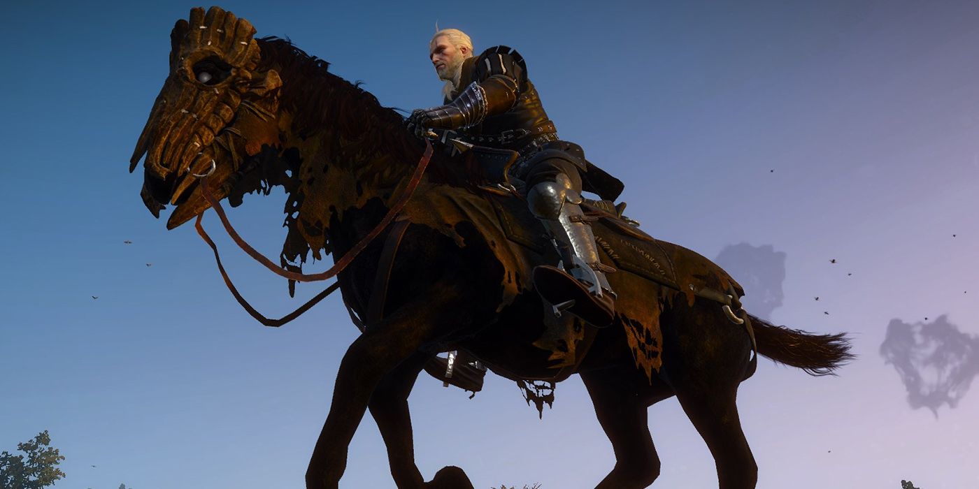 The Witcher 3: Geralt Riding Demonic Roach With The Caparison Of Lament Saddle