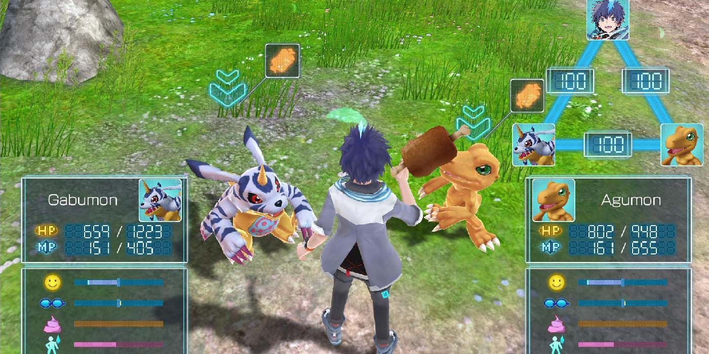 Interacting with your Digimon in Digimon World Next Order