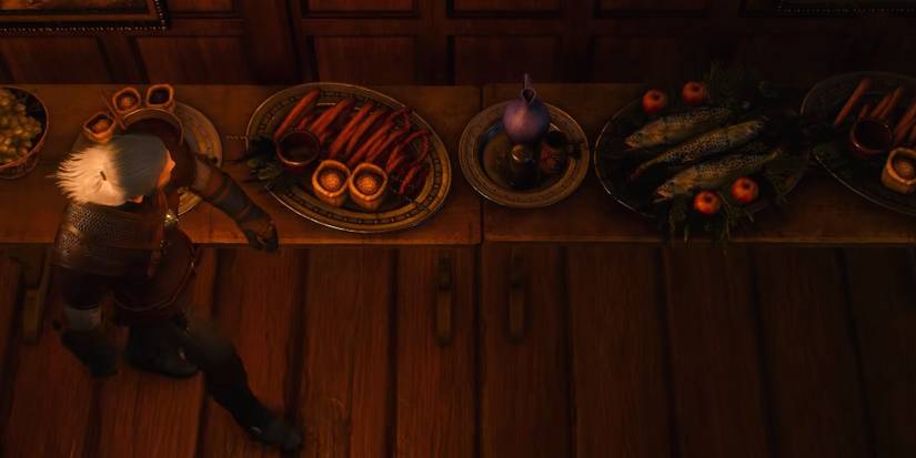 Hidden Details In The Witcher 3 Hearts of Stone Buffet At The Auction
