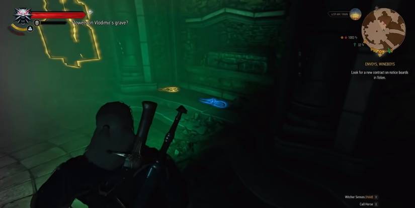 Hidden Details In The Witcher 3 Hearts of Stone Flowers On The Grave