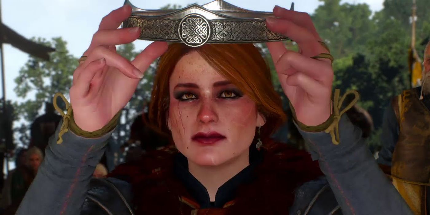 The Witcher 3: Cerys Holding The Crown