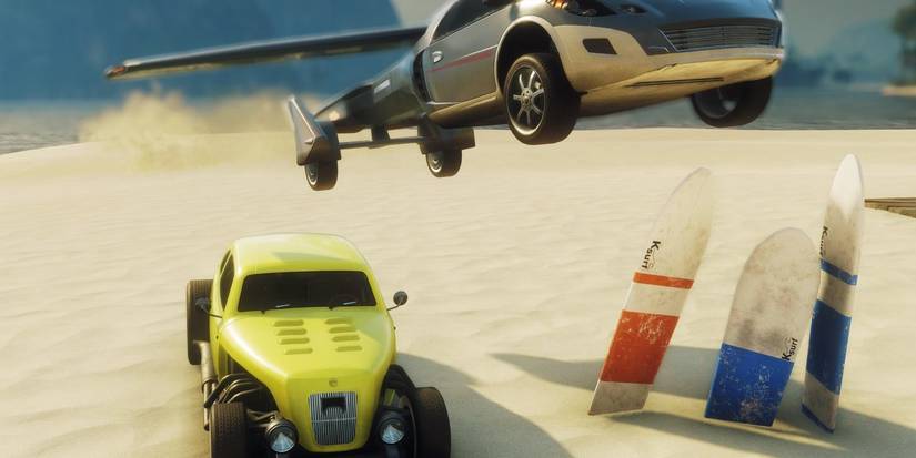 Just Cause 4 Flying Vehicles with propellor in desert area