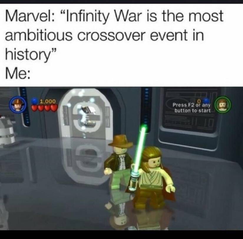Lego star wars indiana jones crossover meme