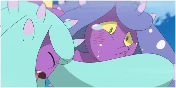 Mareanie schlägt Toxapex im Pokemon-Anime