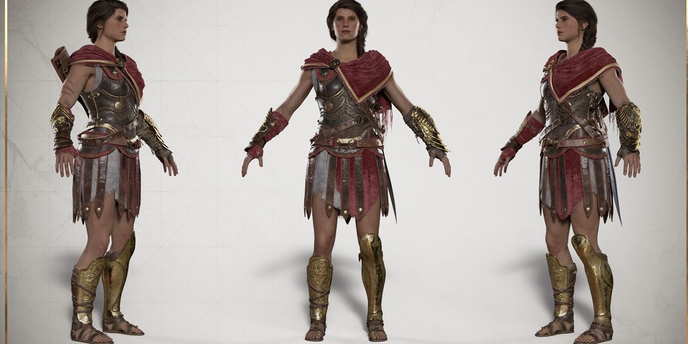 Assassins Creed Odyssey Kassandra Mercenary Set T Pose