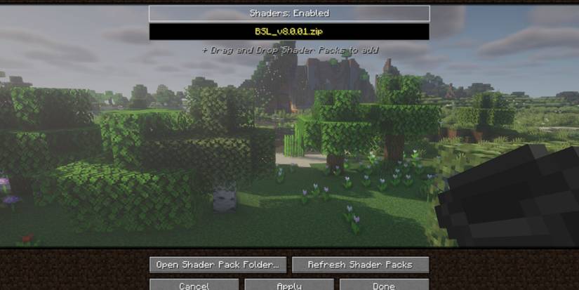 Minecraft Enabling Shaders In Menu