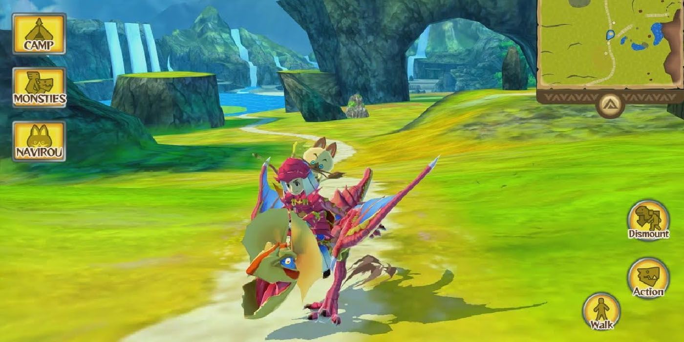 Using a captured creature as a mount in Monster Hunter Stories
