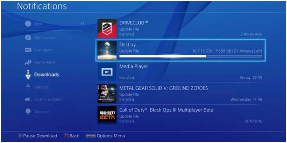 PS4 Games Being Installed