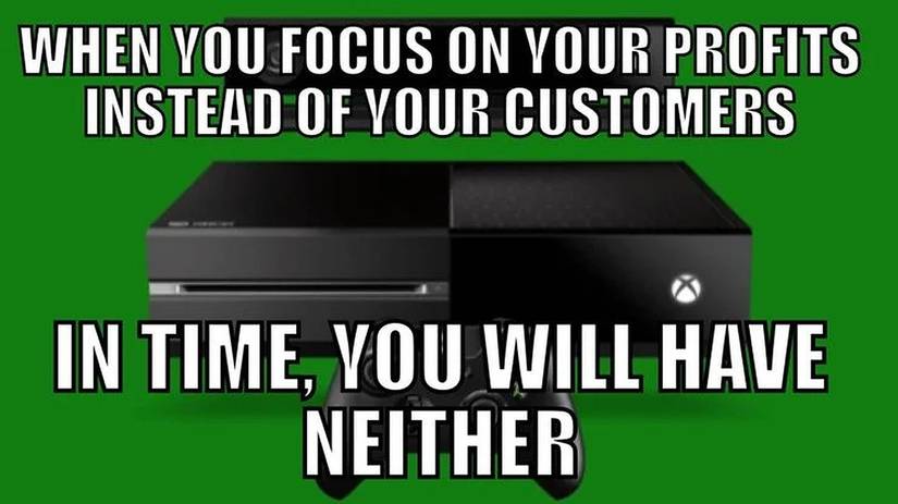 meme mocking Xbox One