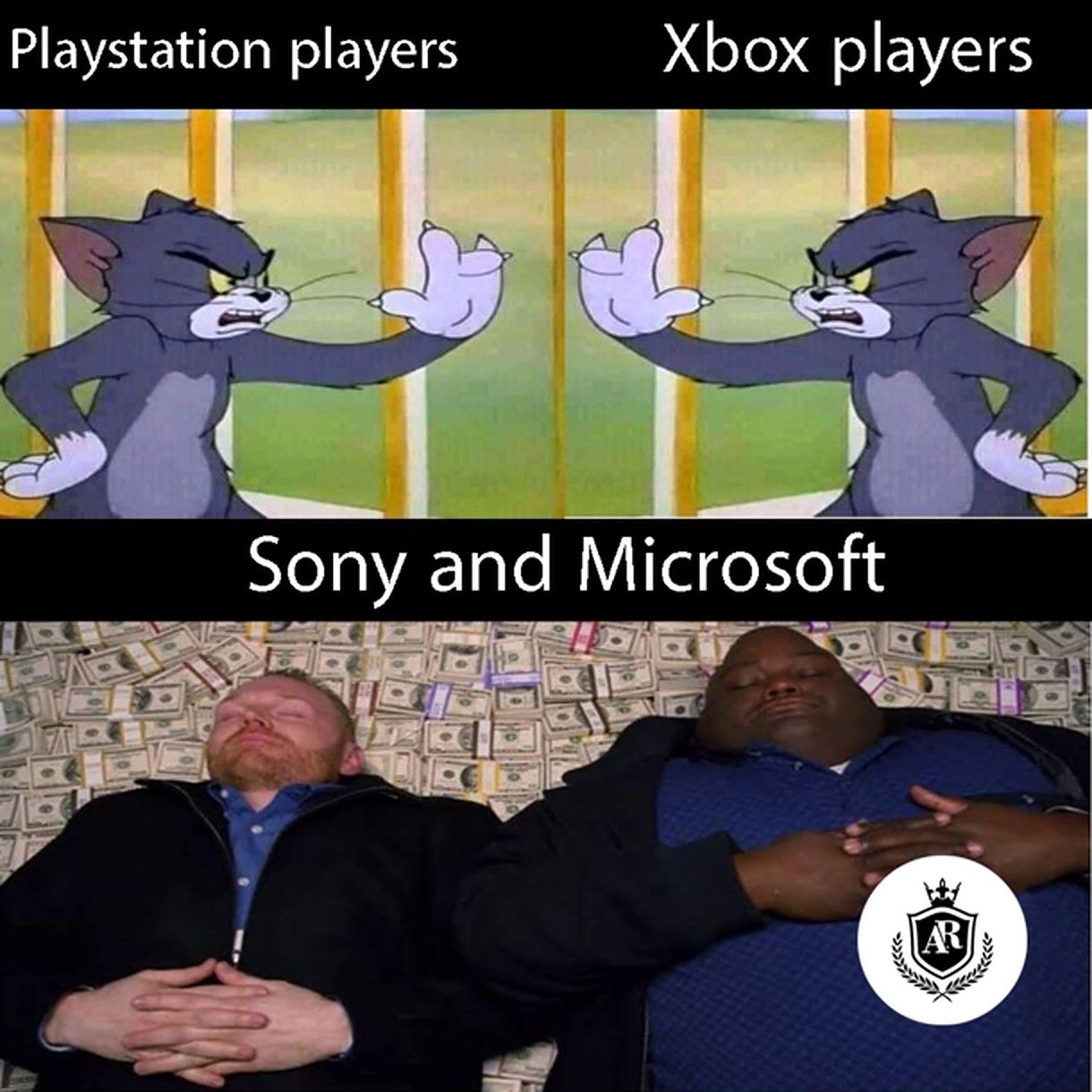 Playstation-vs-Xbox-Meme Tom and Jerry