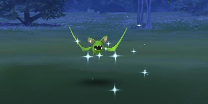 pokemon go shiny zubat at night.