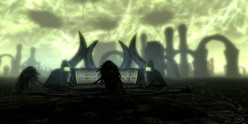 Skyrim Dragonborn DLC Apocrypha Seekers Surrounding Dragon Wall