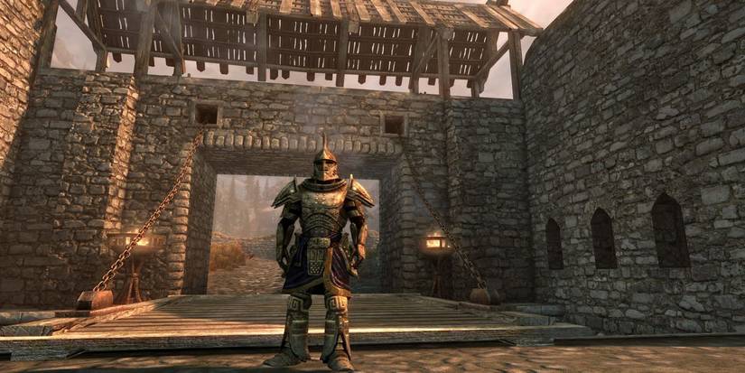Skyrim player in heavy armor