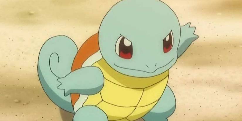 squirtle in a fighting stance.