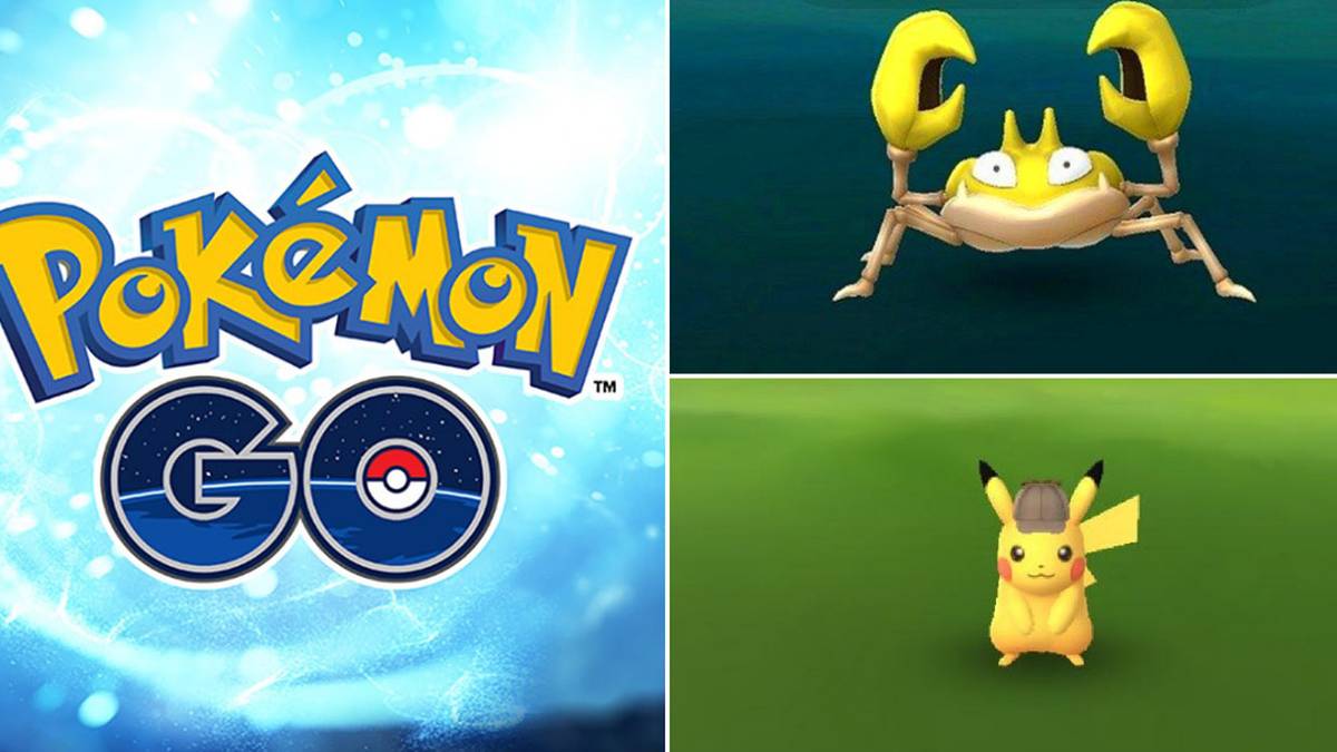 Pokemon Go, Shiny Krabby and Pikachu