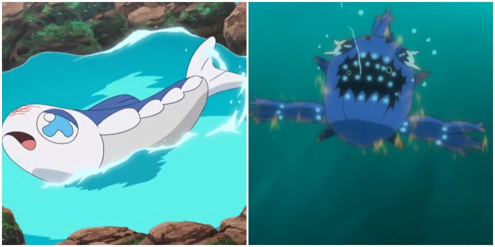 Wishiwashi In Both Forms in Pokemon