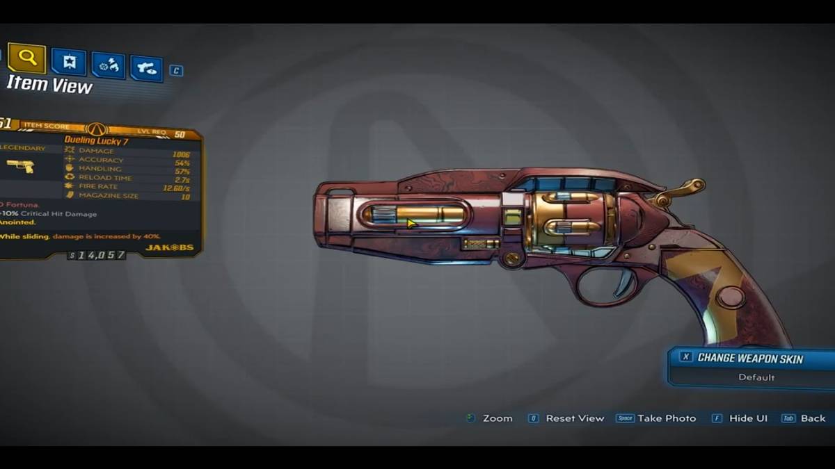 Borderlands 3 Lucky 7 Pistol