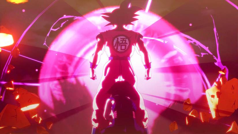 dbz kakarot goku protects gohan