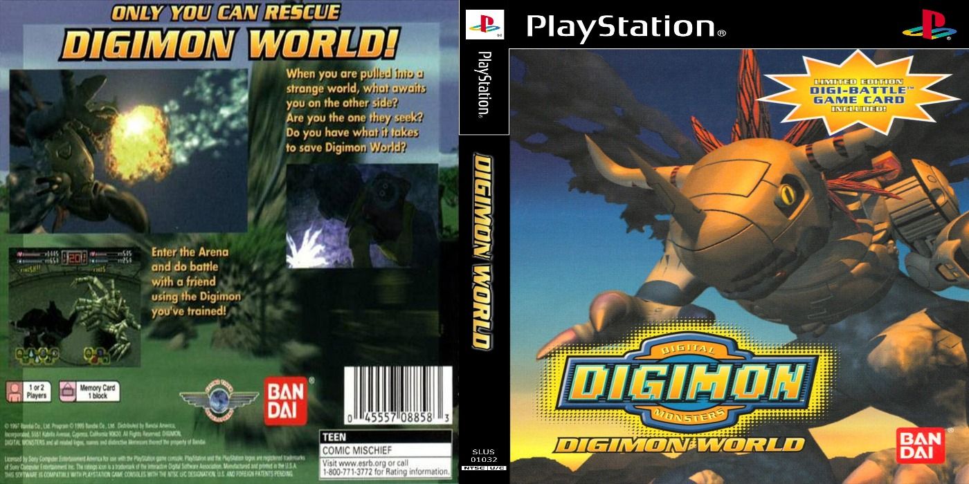 digimon world box art and text