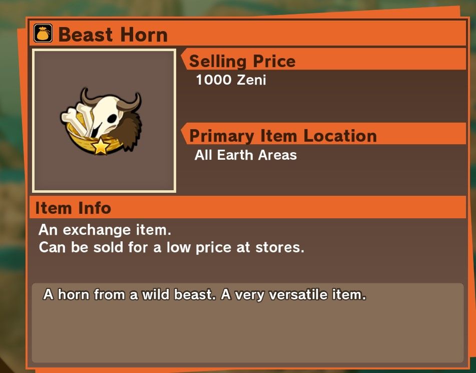 beast horn exchange item