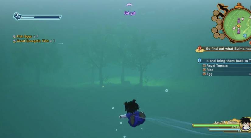 dragon ball z kakarot energetic fish caught