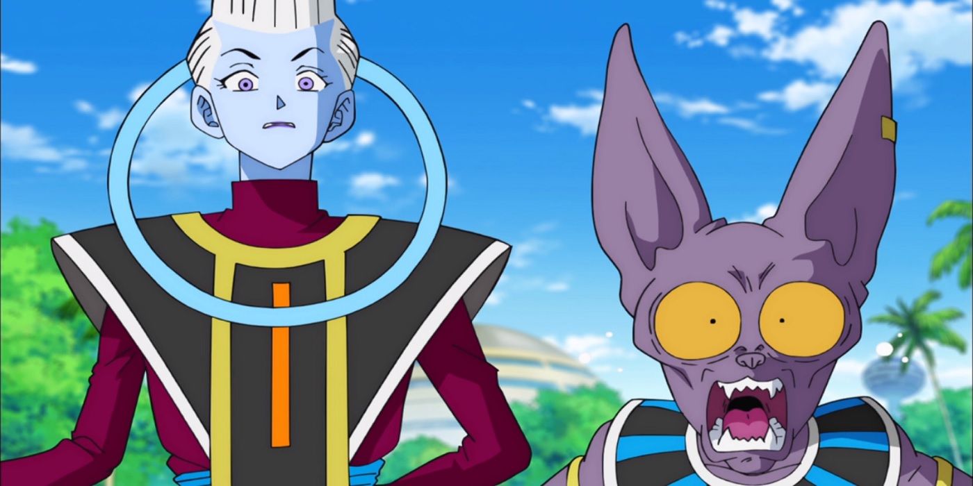 Beerus and Whis shocked in Dragon Ball Super
