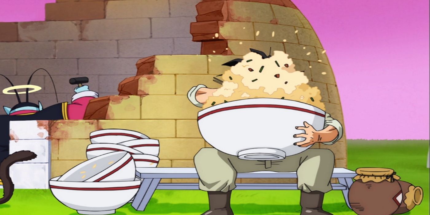 dbz kakarot anime screenshot goku rice