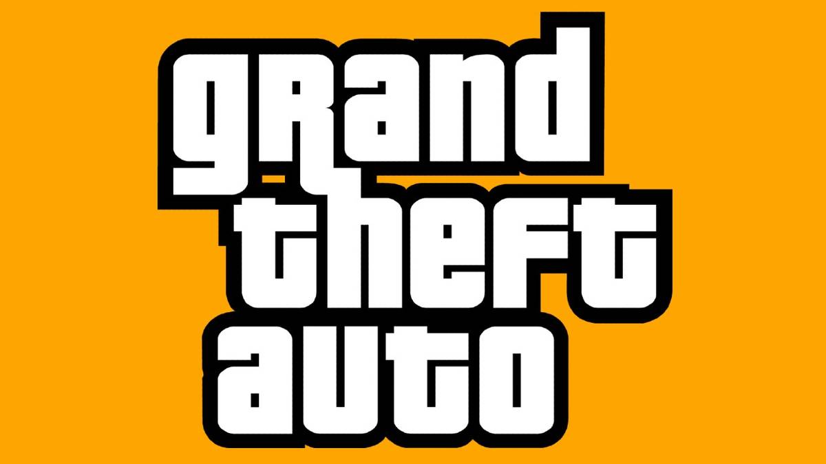 grand theft auto logo yellow background