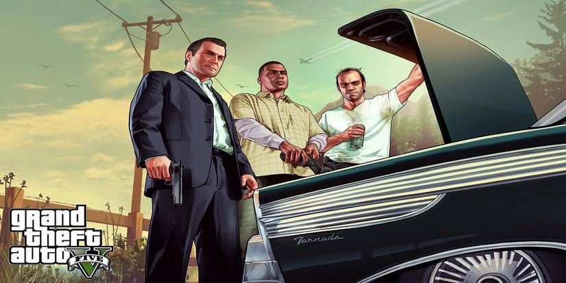 gta 5 artwork of franklin, michael, and trevor