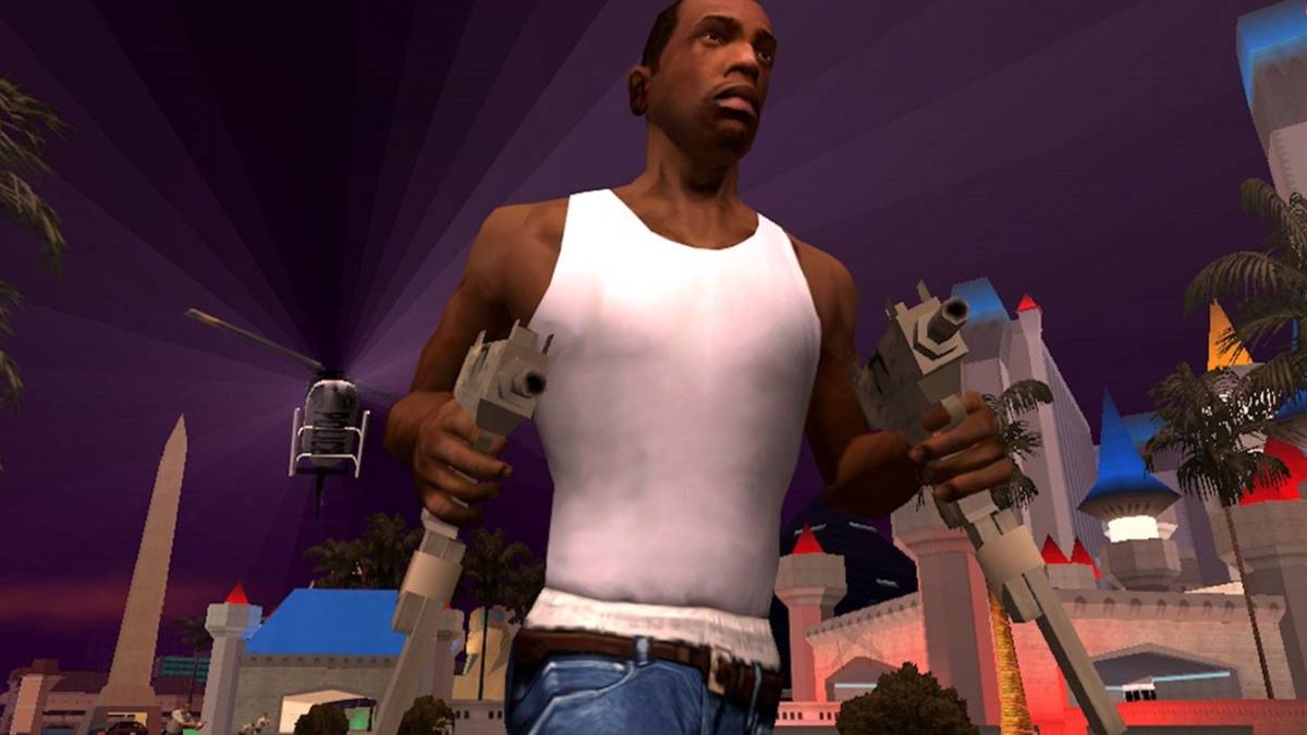 CJ running with dual uzis