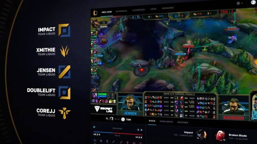league of legends pro view screen