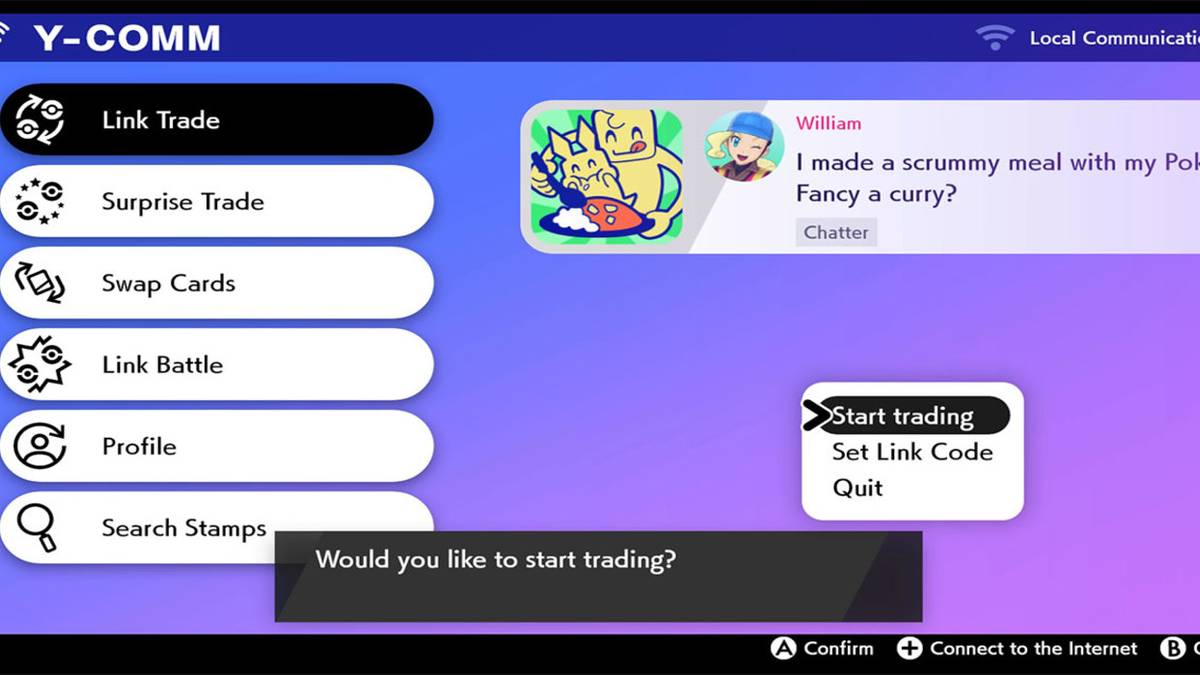 pokemon link trade new feature sword shield