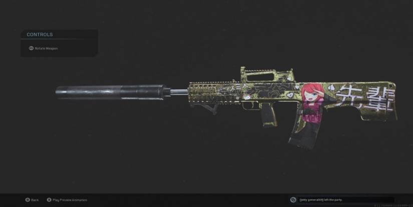 modern warfare custom waifu skin on gun