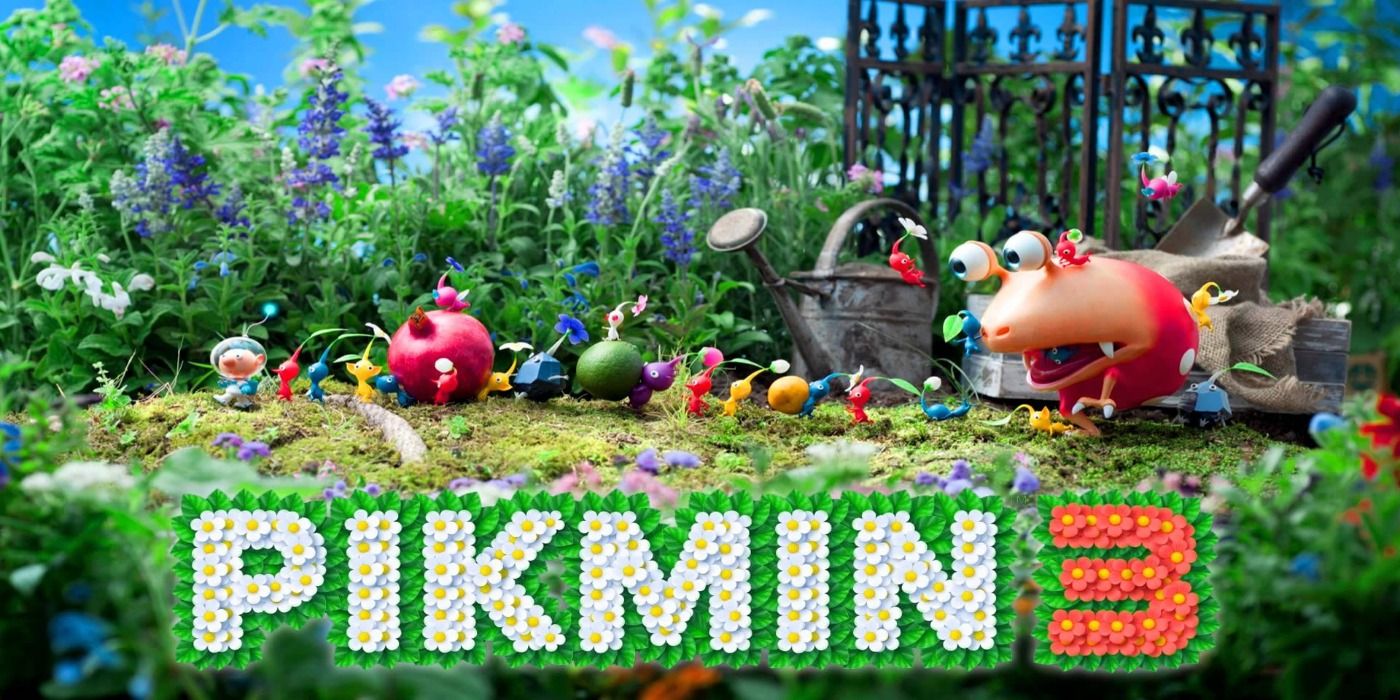 pikmin 3 official art with figures