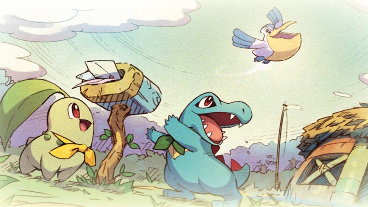 pokemon mystery dungeon totodile and chikorita artwork