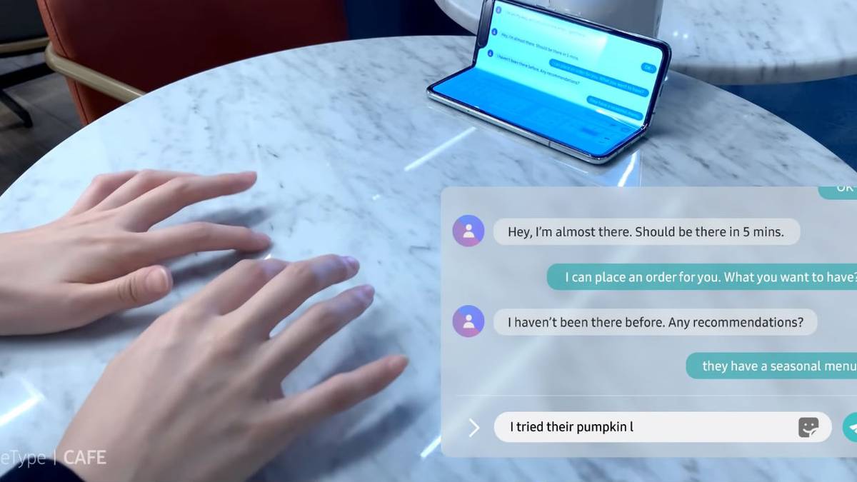 invisible keyboard typing text