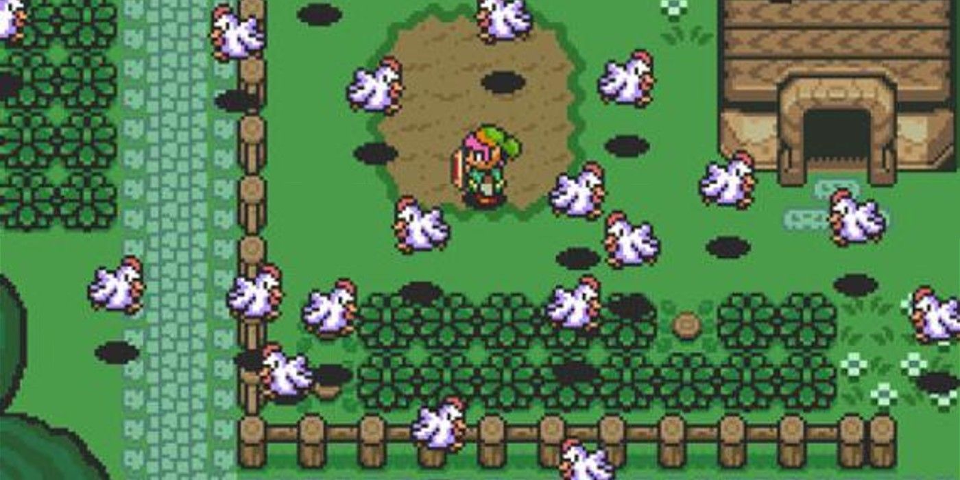 the legend of zelda a link to the past chickens