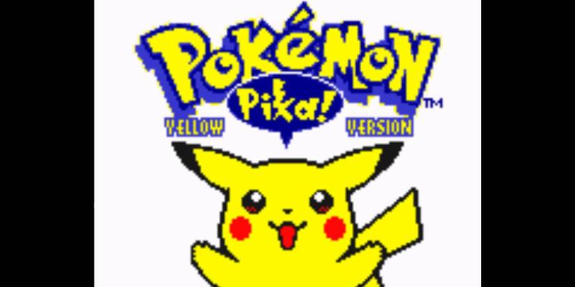 Pokemon Yellow title screen.