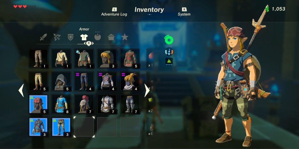 The Climbing Set in The Legend of Zelda: Breath of the Wild