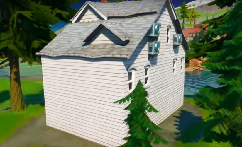 The large white house where Delta Shadow Safe House can be found