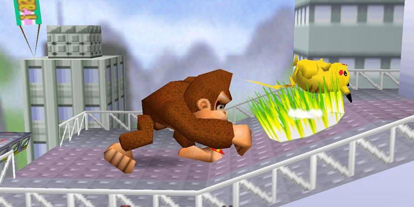 Donkey Kong Punch Pikachu Super Smash Bros