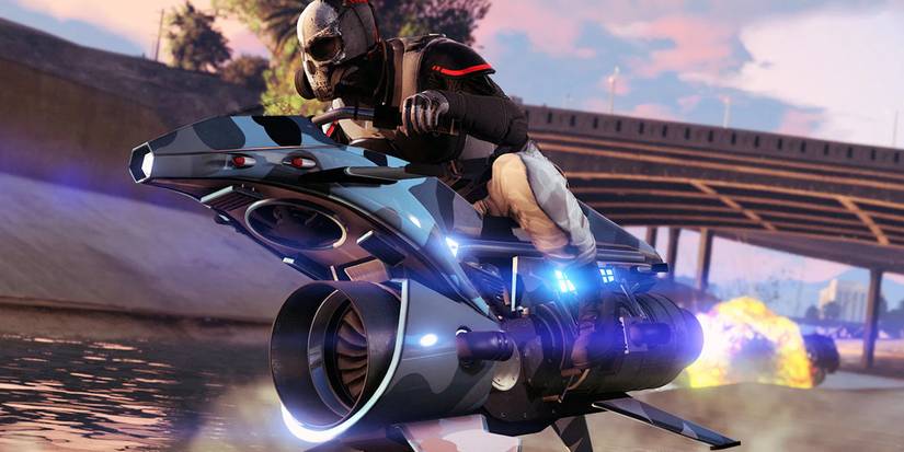 Pegassi Oppressor Mk II Hoverbike flying in Grand Theft Auto 5