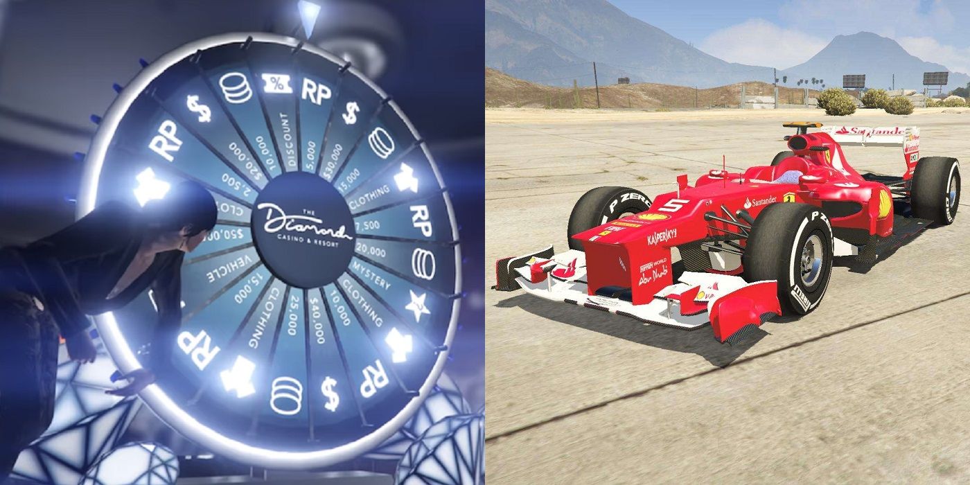 The wheel in GTA Online where Players can win an f1 car